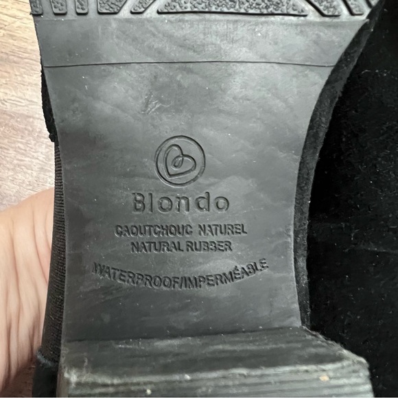 Blondo Empeigne Cuir Black Suede Women's Ankle Boots Size 10 - Picture 5 of 6